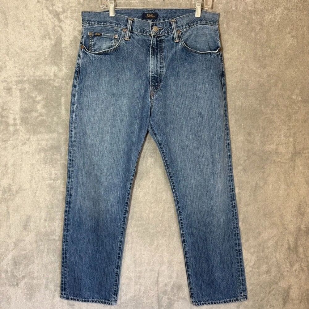 Polo Ralph Lauren Jeans Men 33x30 (Inseam 28) Thompson Relaxed Blue Straight Leg